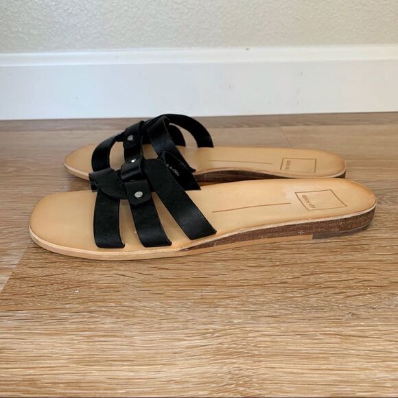 Dolce Vita Size 8 Cait Slide Leather Sandals - Picture 3 of 13